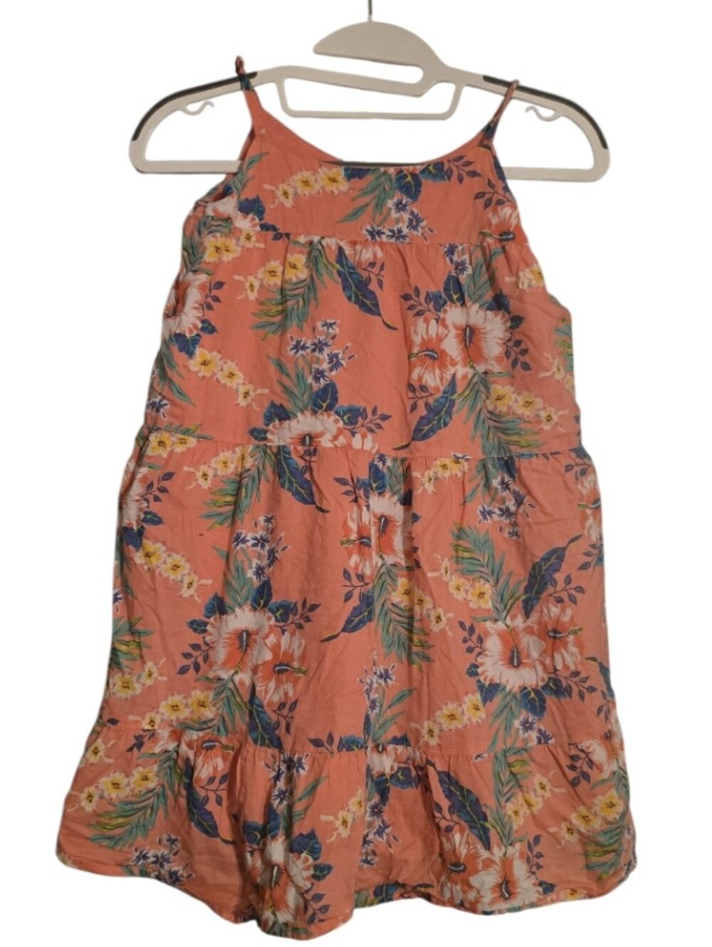 GAP Kids Coral Floral Tiered Sundress  Size Large/10 In EUC